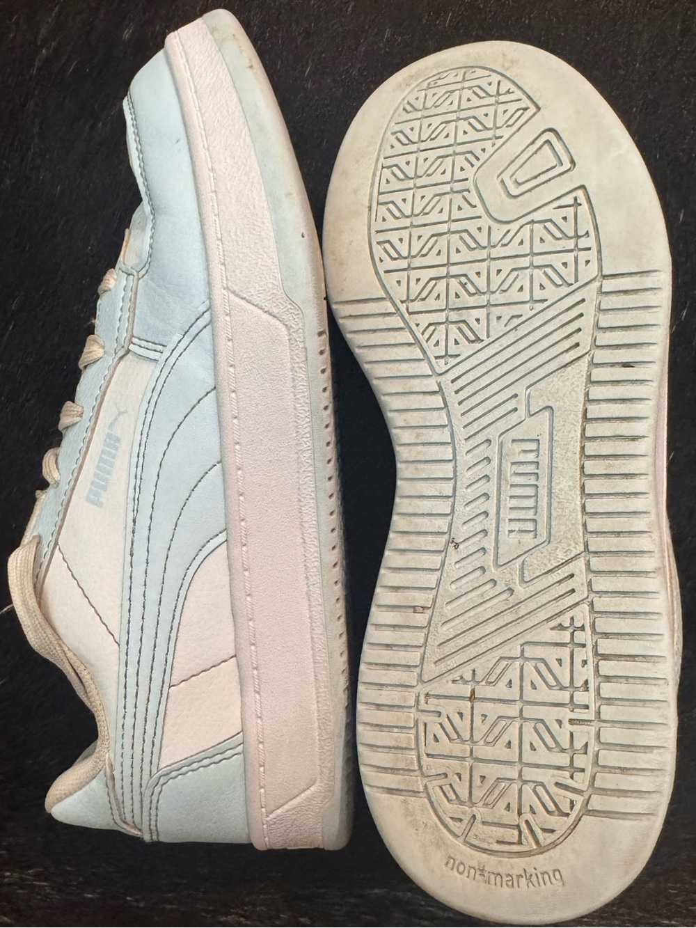 Puma kid’s White Low-Profile Lace-Up Sneakers